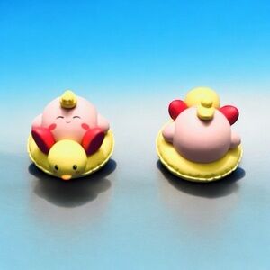 Cute Yellow Duck and Pink Character Figurines